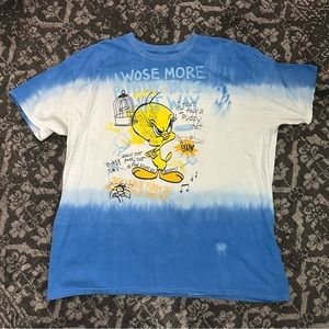 Tweety Bird Looney Tunes Tie Dye T-Shirt Size XL